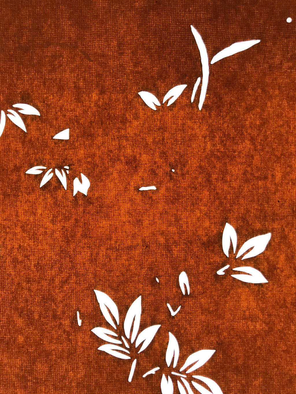Antique Japanese Katagami Paper Kimono Stencil Katazome Leaf Plant Design C972