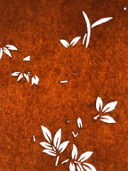Antique Japanese Katagami Paper Kimono Stencil Katazome Leaf Plant Design C972