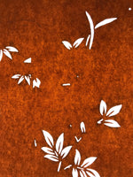 Antique Japanese Katagami Paper Kimono Stencil Katazome Leaf Plant Design C972