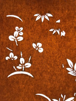 Antique Japanese Katagami Paper Kimono Stencil Katazome Leaf Plant Design C972