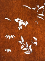 Antique Japanese Katagami Paper Kimono Stencil Katazome Leaf Plant Design C972