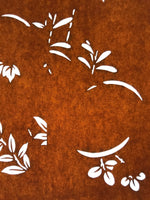 Antique Japanese Katagami Paper Kimono Stencil Katazome Leaf Plant Design C972