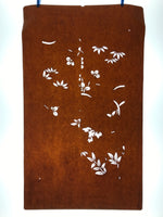 Antique Japanese Katagami Paper Kimono Stencil Katazome Leaf Plant Design C973