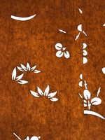 Antique Japanese Katagami Paper Kimono Stencil Katazome Leaf Plant Design C973