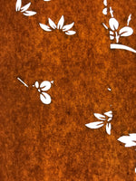 Antique Japanese Katagami Paper Kimono Stencil Katazome Leaf Plant Design C973