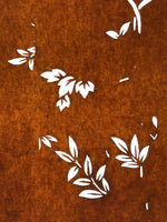 Antique Japanese Katagami Paper Kimono Stencil Katazome Leaf Plant Design C973