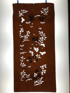 Antique Japanese Katagami Paper Kimono Stencil Katazome Leaf Plant Design C974