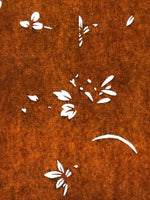 Antique Japanese Katagami Paper Kimono Stencil Katazome Leaf Plant Design C975