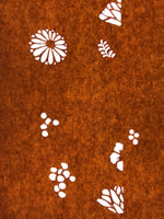 Antique Japanese Katagami Paper Kimono Stencil Katazome Leaf Plant Design C976