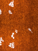 Antique Japanese Katagami Paper Kimono Stencil Katazome Leaf Plant Design C976