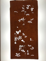 Antique Japanese Katagami Paper Kimono Stencil Katazome Leaf Plant Design C978