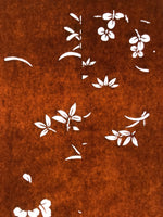 Antique Japanese Katagami Paper Kimono Stencil Katazome Leaf Plant Design C978
