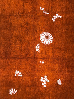 Antique Japanese Katagami Paper Kimono Stencil Katazome Leaf Plant Design C979