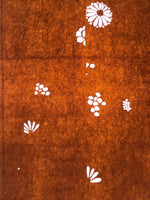 Antique Japanese Katagami Paper Kimono Stencil Katazome Leaf Plant Design C979