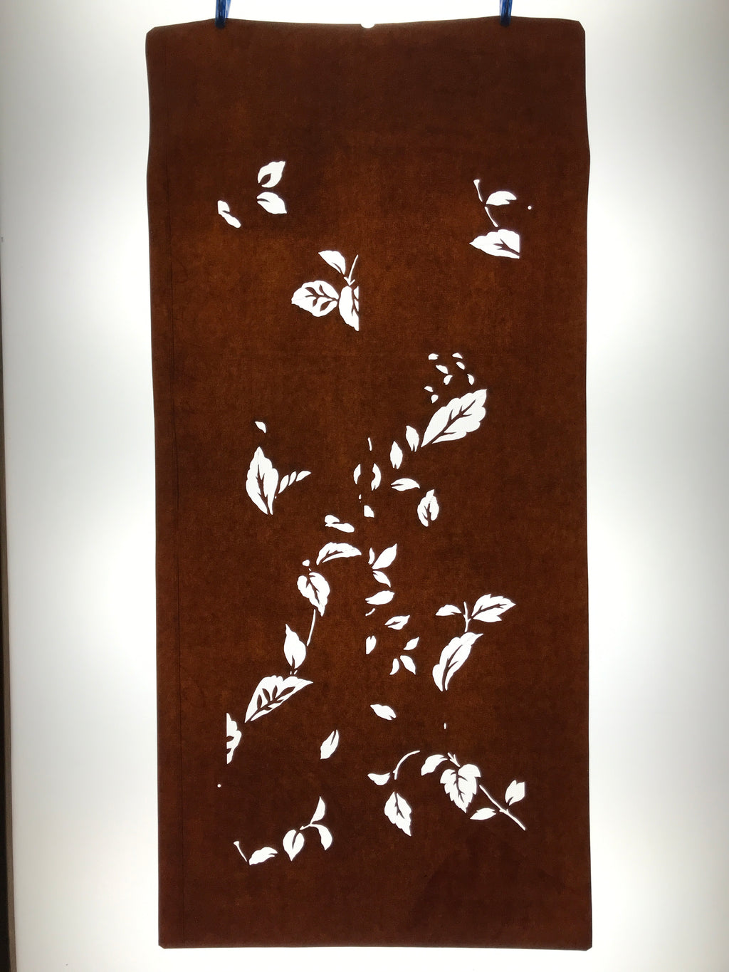 Antique Japanese Katagami Paper Kimono Stencil Katazome Leaf Plant Design C980