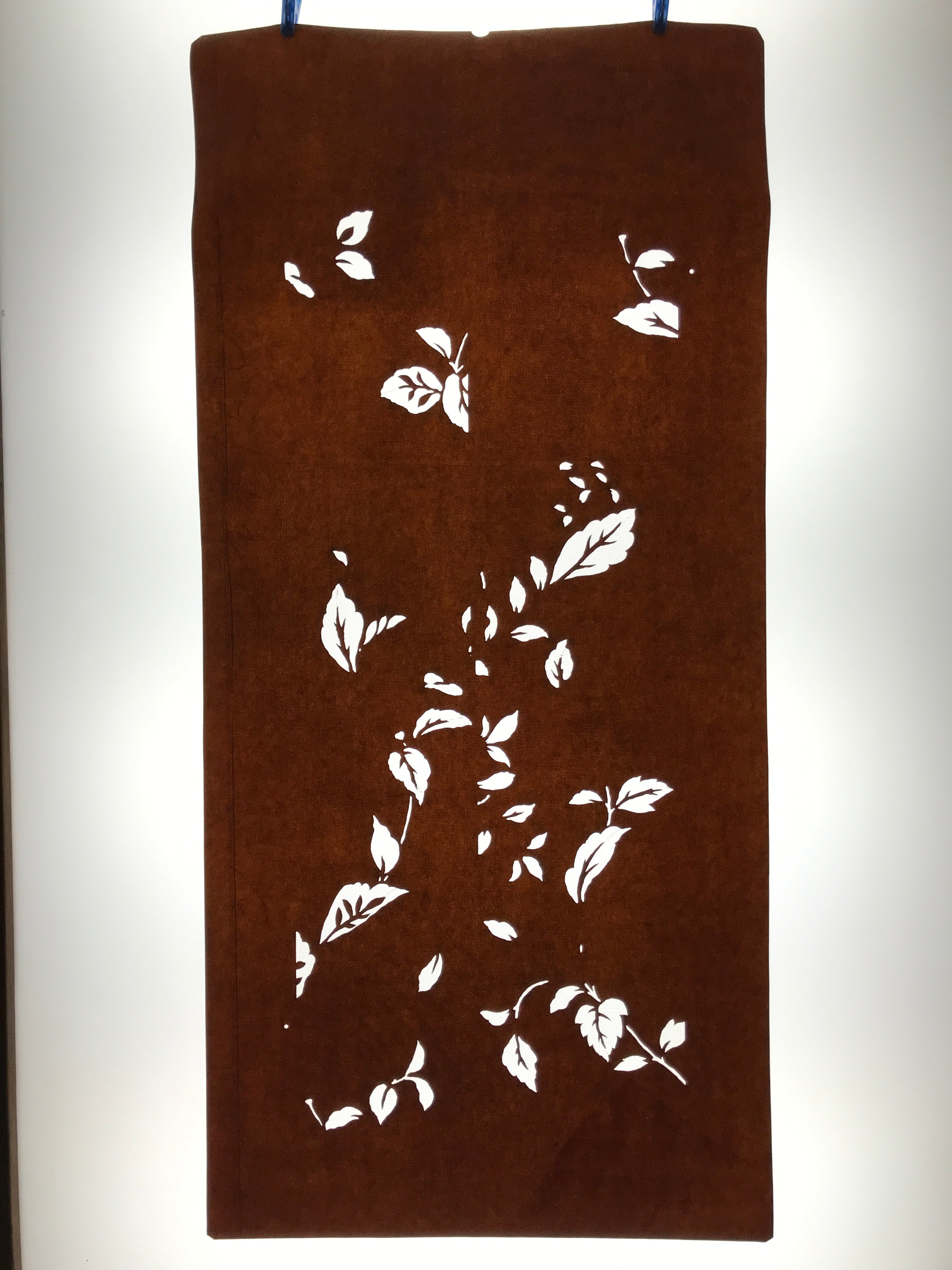 Antique Japanese Katagami Paper Kimono Stencil Katazome Leaf Plant Design C980