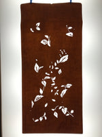 Antique Japanese Katagami Paper Kimono Stencil Katazome Leaf Plant Design C980