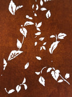 Antique Japanese Katagami Paper Kimono Stencil Katazome Leaf Plant Design C980