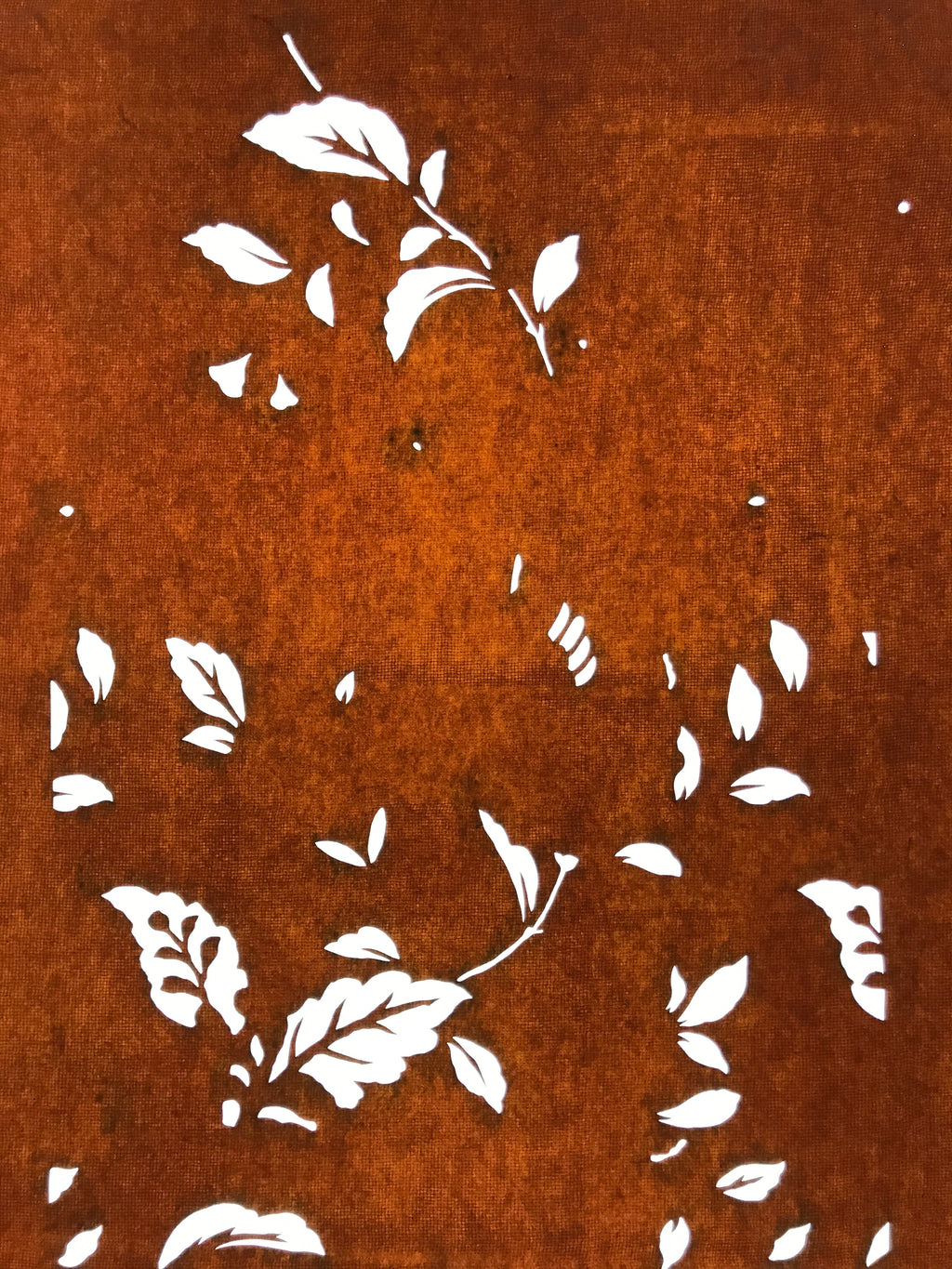 Antique Japanese Katagami Paper Kimono Stencil Katazome Leaf Plant Design C981