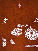 Antique Japanese Katagami Paper Kimono Stencil Katazome Leaf Plant Flowers C977