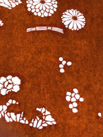 Antique Japanese Katagami Paper Kimono Stencil Katazome Leaf Plant Flowers C977