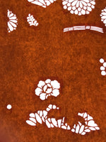 Antique Japanese Katagami Paper Kimono Stencil Katazome Leaf Plant Flowers C977