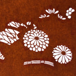 Antique Japanese Katagami Paper Kimono Stencil Katazome Leaf Plant Flowers C977