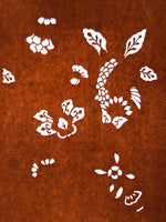 Antique Japanese Katagami Paper Kimono Stencil Katazome Leaf Plant Petals C982