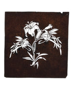 Antique Japanese Katagami Paper Kimono Stencil Katazome Lily Flowers Yuri A808
