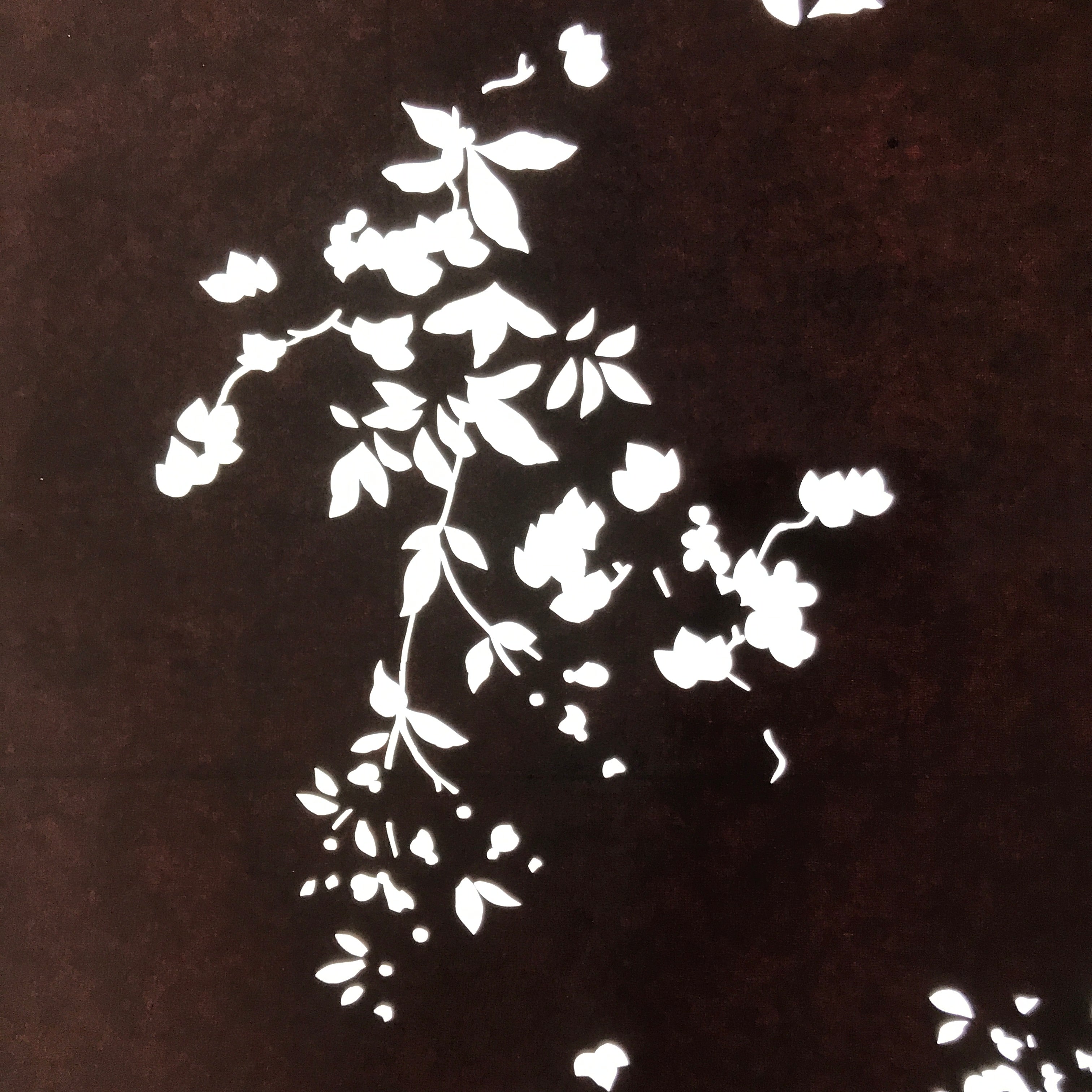 Antique Japanese Katagami Paper Kimono Stencil Katazome Lush Plant Design C952