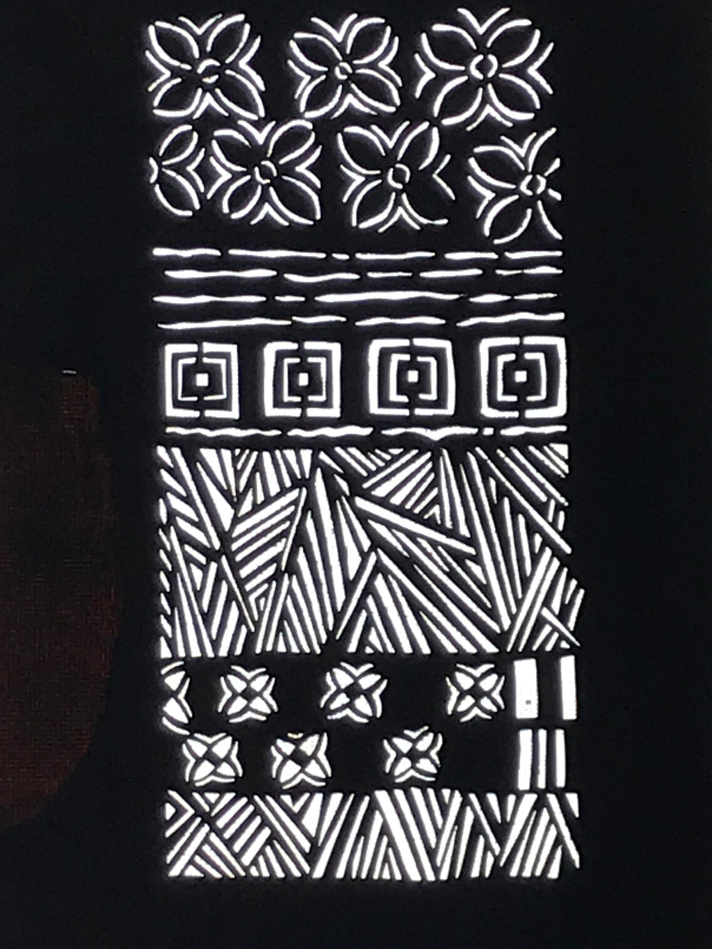 Antique Japanese Katagami Paper Kimono Stencil Katazome Nature Pattern A793