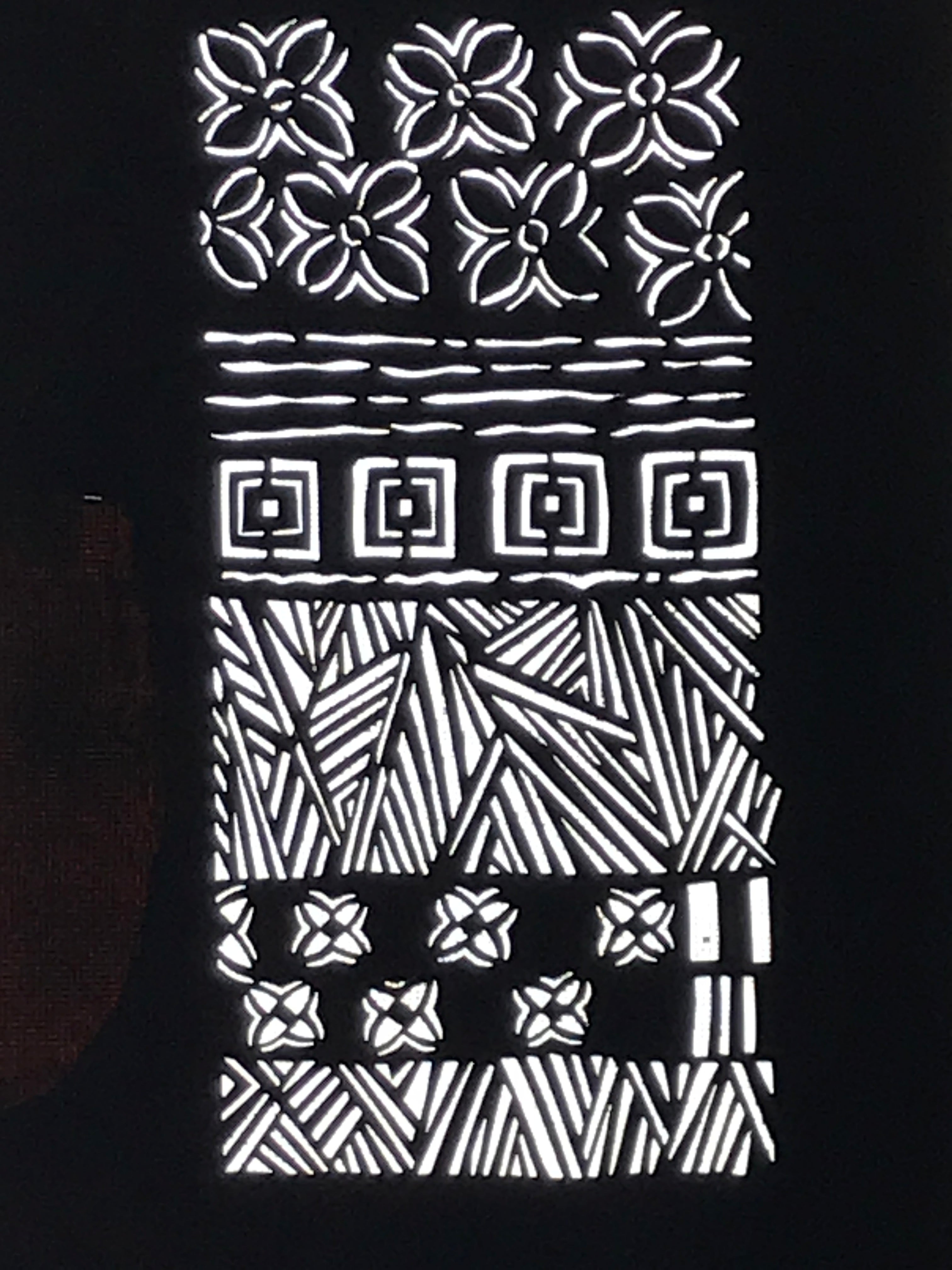 Antique Japanese Katagami Paper Kimono Stencil Katazome Nature Pattern A793