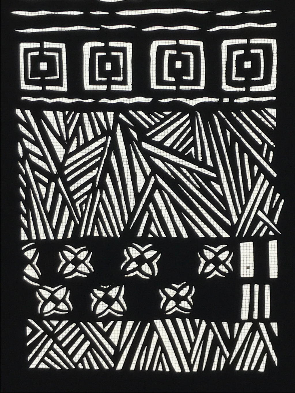 Antique Japanese Katagami Paper Kimono Stencil Katazome Nature Pattern A793