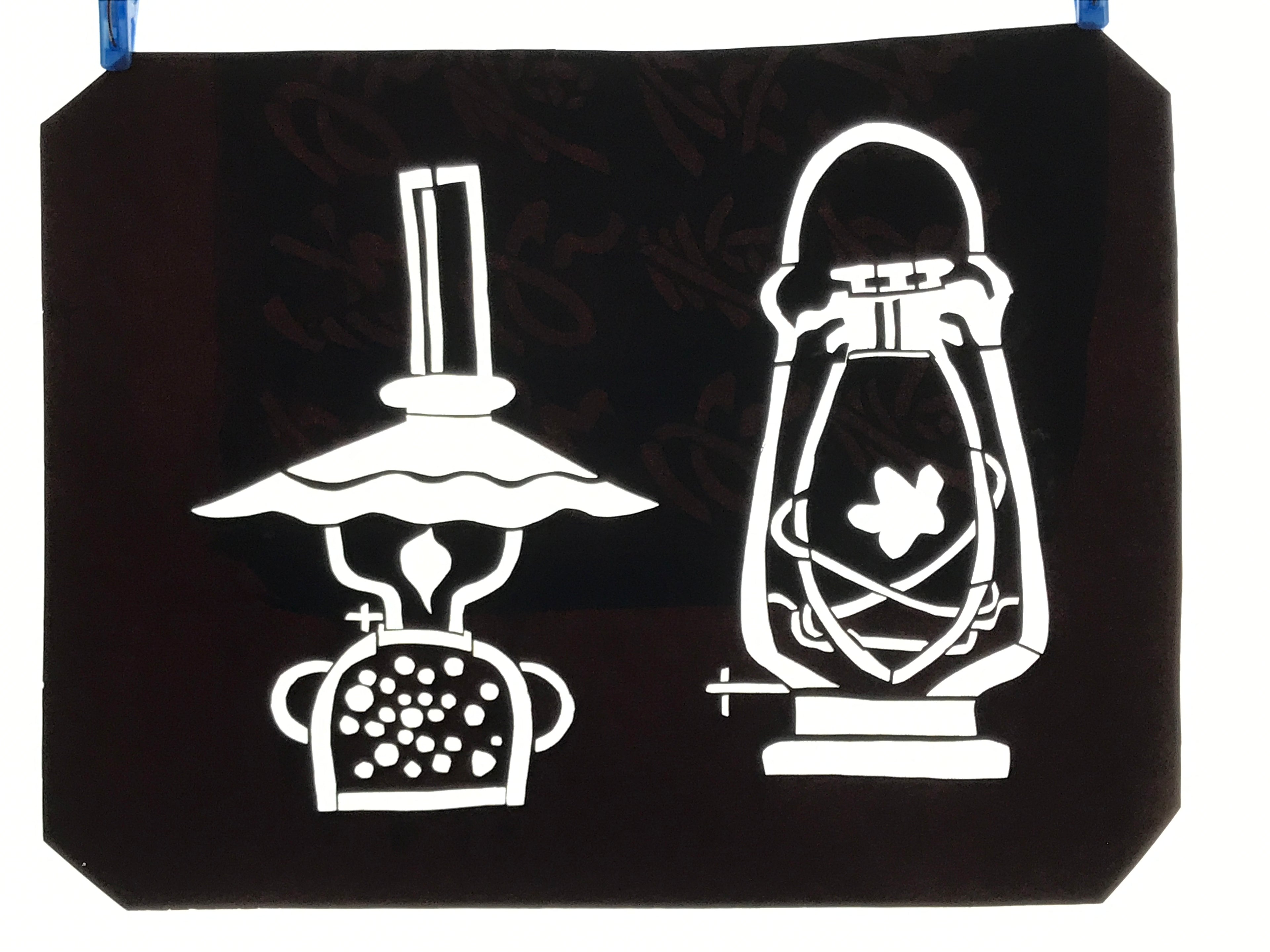 Antique Japanese Katagami Paper Kimono Stencil Katazome Oil Lanterns Lamps A769
