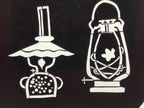 Antique Japanese Katagami Paper Kimono Stencil Katazome Oil Lanterns Lamps A769