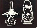 Antique Japanese Katagami Paper Kimono Stencil Katazome Oil Lanterns Lamps A769