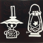 Antique Japanese Katagami Paper Kimono Stencil Katazome Oil Lanterns Lamps A769