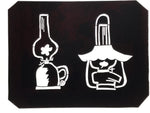 Antique Japanese Katagami Paper Kimono Stencil Katazome Oil Lanterns Lamps A809