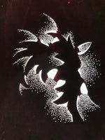 Antique Japanese Katagami Paper Kimono Stencil Katazome Peony Botan Design C916