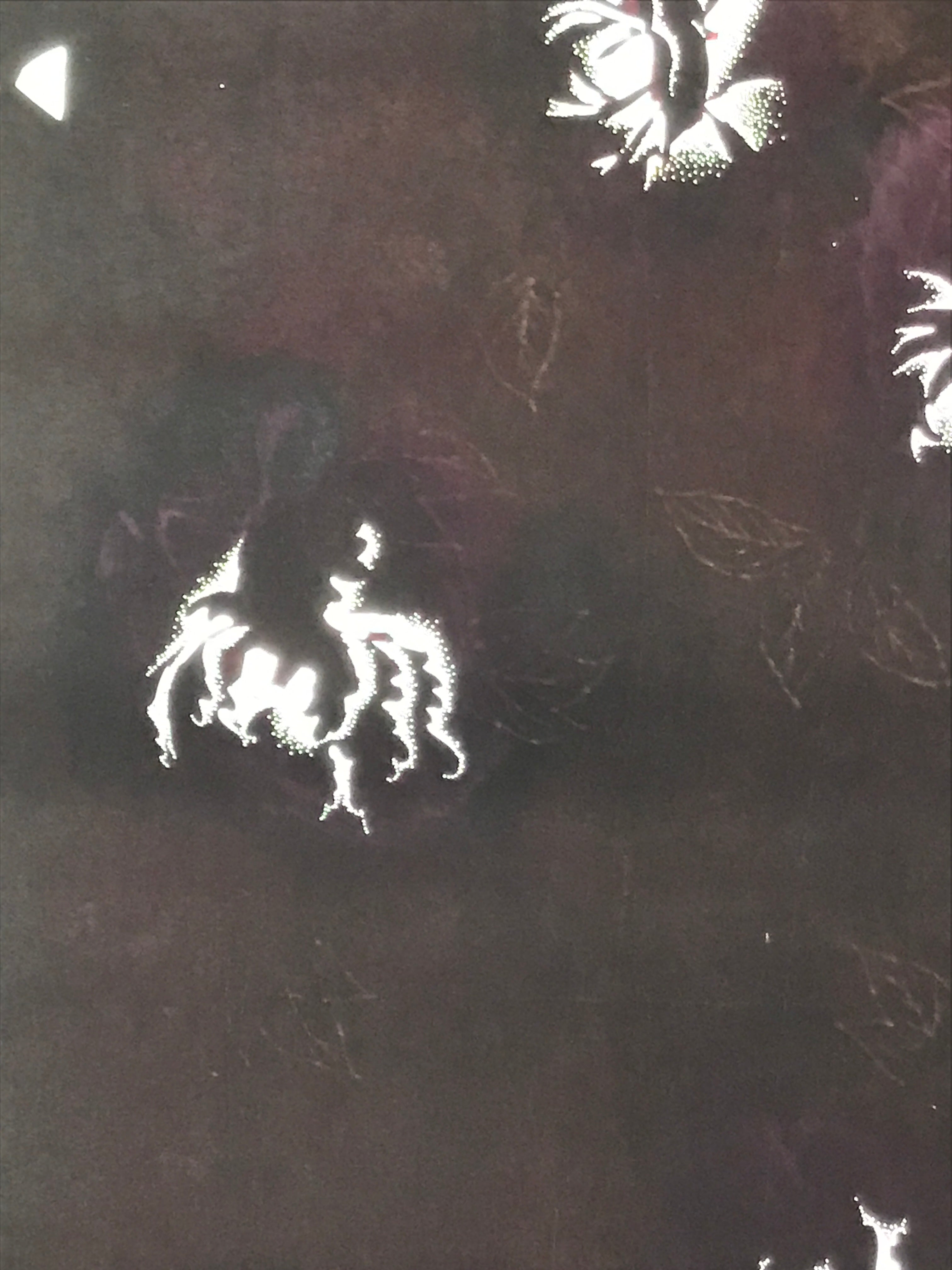 Antique Japanese Katagami Paper Kimono Stencil Katazome Peony Botan Design C916