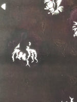 Antique Japanese Katagami Paper Kimono Stencil Katazome Peony Botan Design C916