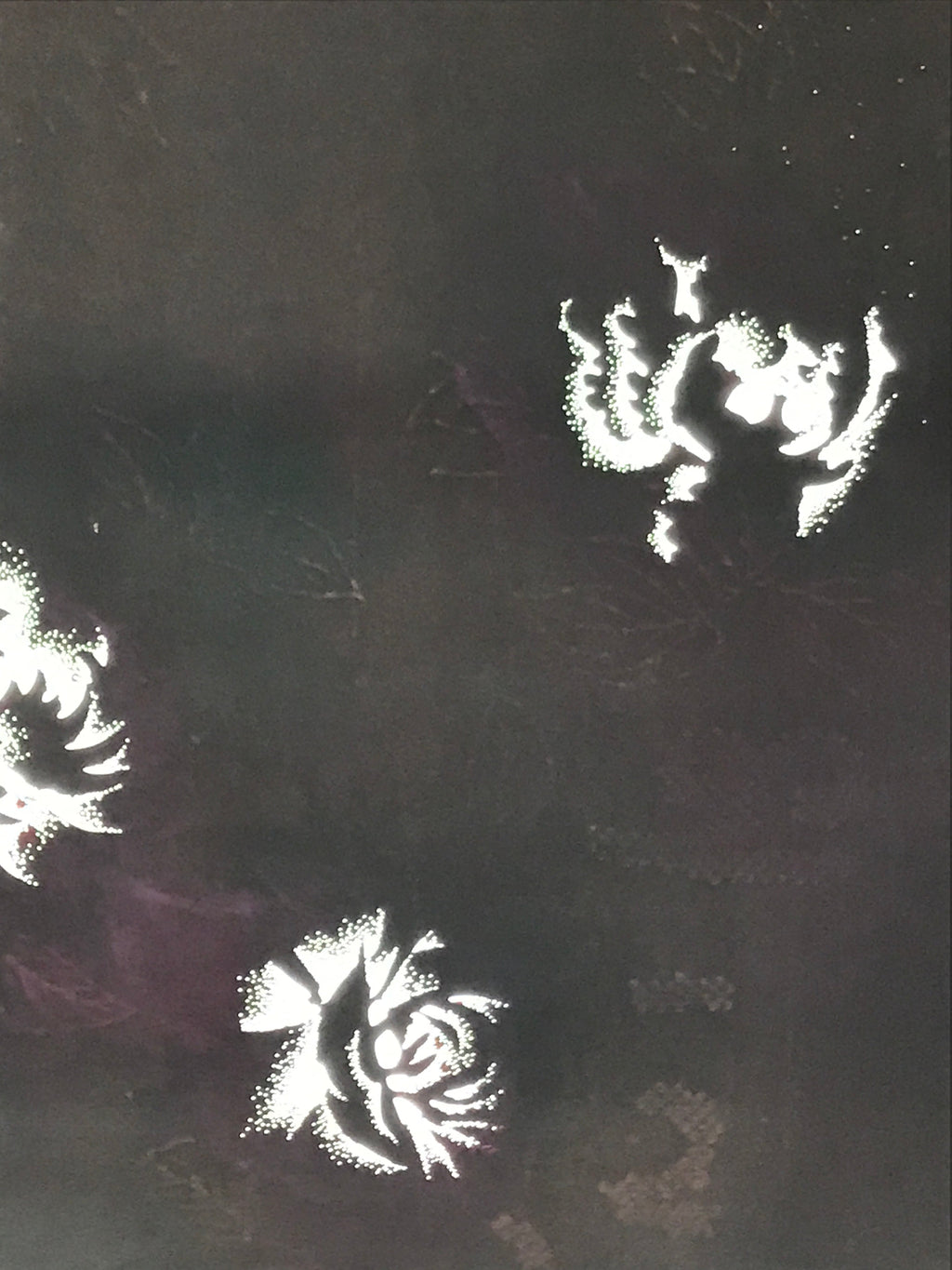 Antique Japanese Katagami Paper Kimono Stencil Katazome Peony Botan Design C916