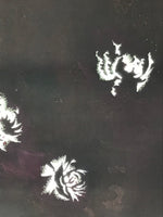 Antique Japanese Katagami Paper Kimono Stencil Katazome Peony Botan Design C916