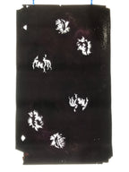 Antique Japanese Katagami Paper Kimono Stencil Katazome Peony Botan Design C916