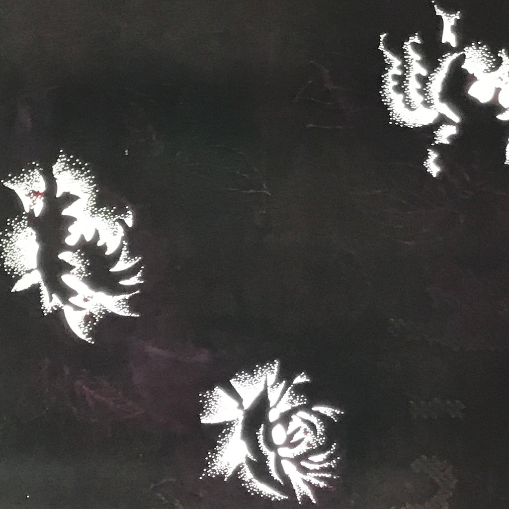 Antique Japanese Katagami Paper Kimono Stencil Katazome Peony Botan Design C916
