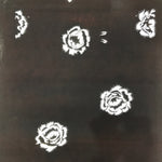 Antique Japanese Katagami Paper Kimono Stencil Katazome Peony Botan Design C917