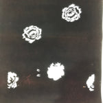 Antique Japanese Katagami Paper Kimono Stencil Katazome Peony Botan Design C917