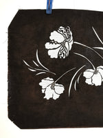 Antique Japanese Katagami Paper Kimono Stencil Katazome Peony Botan Flower A651