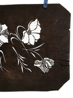 Antique Japanese Katagami Paper Kimono Stencil Katazome Peony Botan Flower A651