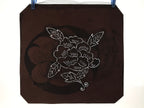 Antique Japanese Katagami Paper Kimono Stencil Katazome Peony Botan Flower A666